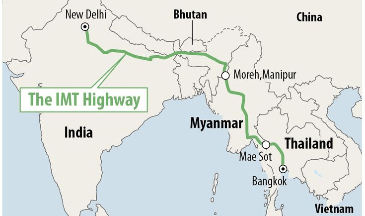 नेबरहुड फ़र्स्ट; इंडिया-म्यांमार-थाईलैंड; IMT Highway; इंडिया-म्यांमार-थाईलैंड हाईवे